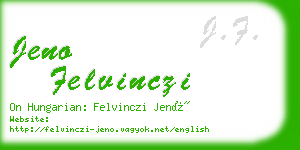 jeno felvinczi business card